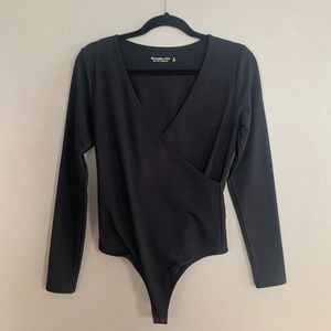 Women’s Abercrombie and Fitch Black Wrap Bodysuit